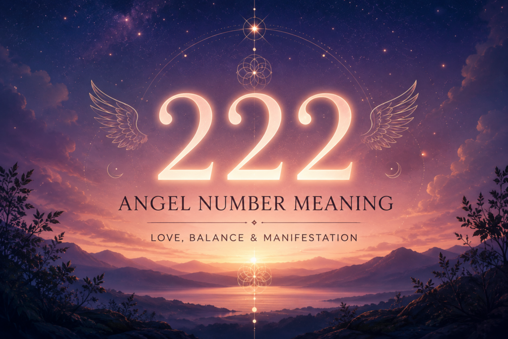 222 Angel Number Meaning — Love, Balance & Manifestation