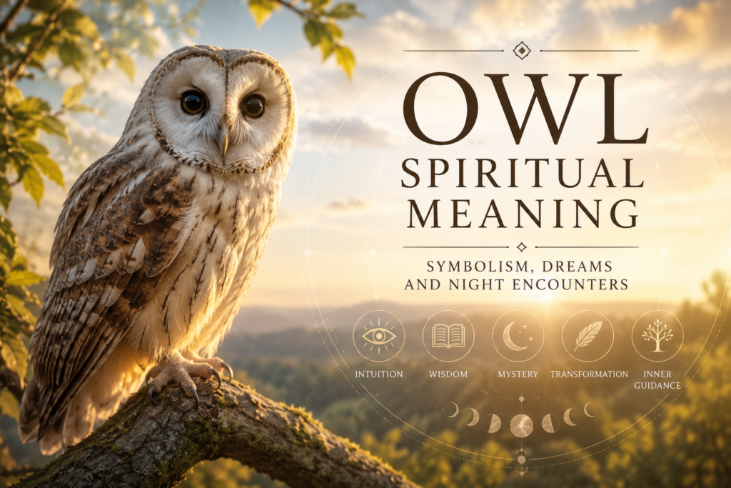 Discover what owls symbolize spiritually, in dreams and why seeing an owl at night feels so mysterious.